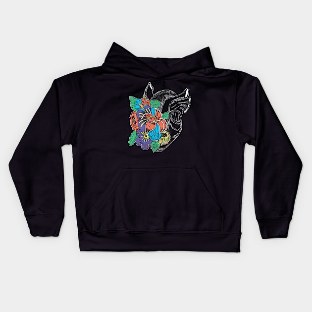 Flower Spring Heart Vintage Comics Kids Hoodie by Tobe_Fonseca